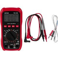 TIS 258 Digital Multimeter With Temperature Probe in Red