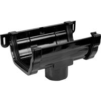 Aquaflow 120mm Ogee Running Outlet in Black PVCU