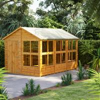 Powersheds Power Apex Potting Shed 12' x 8' in Natural Timber