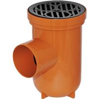 Aquaflow Universal Roddable Gully 110mm Round in Terracotta