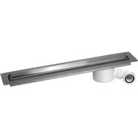 McAlpine Slimline Channel Drain With Brushed Finish Cover Plate 600mm CD600-O-B Steel