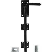 GateMate Garage Door Drop Bolt 450mm Epoxy in Black Galvanised Steel