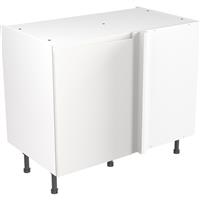 Kitchen Kit Flatpack J-Pull Kitchen Cabinet Base Blind Corner Unit Ultra Matt 1000mm in White MFC