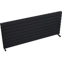 Ximax Oxford Slim Duo Horizontal Designer Radiator 595 x 1400mm 4382Btu in Anthracite Steel