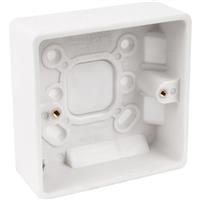 BG Low Profile Moulded Surface Box 1 Gang 32mm in White Plastic