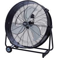 Draper Drum Fan 30"/760mm 125W 230V in Black Rubber