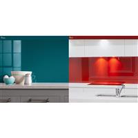 AluSplash Double-Sided Splashback 800 x 900mm Red / Teal in Red/Teal Aluminium