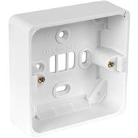 Crabtree Moulded Pattress Box 2 Gang 45mm in White Plastic