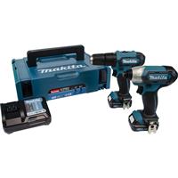 Makita CXT 12V Max Combi Drill & Impact Driver Kit 2 x 2.0Ah in Blue Steel