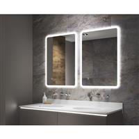 Sensio Libra Ultra Slim LED Bathroom Mirror CCT 700 x 500mm in White Mirrored Glass