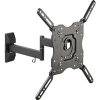 Vivanco Dual Arm Tilt & Swing TV Wall Mount Bracket Medium Up To 55" in Black Steel