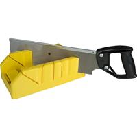 Stanley Saw Storage Mitre Box With Saw in Yellow Plastic