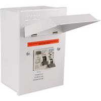 Axiom Metal Shower Consumer Unit 1 Way