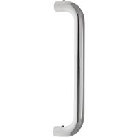 Eclipse D Shape Pull Handle Polished 225x19mm in Silver Stainless Steel