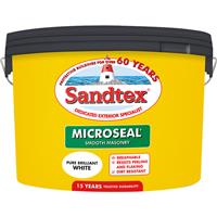 Sandtex Ultra Smooth Masonry Paint 10L Pure Brilliant in White