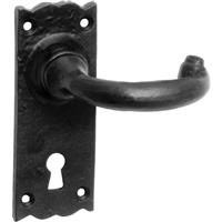 Eclipse Wessex Door Handles Lock Antique (Pair) in Black