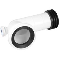 Viva Pan Connector Space Saver with 32mm Outlet 90deg Bend in White Polypropylene