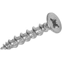 Hinge-Tite Countersunk Plated Pozi Screw 4 x 30mm (50 Pack) in Chrome