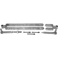 Perry Double Strap Field Gate Hinge Set 24" in Silver