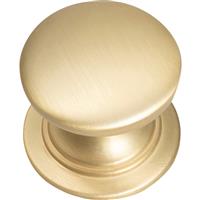 Kitchen Kit Handle Satin Windsor Knob (2 Pack) in Brass
