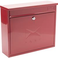 Burg-Wachter Elegance Post Box in Red Galvanised Steel