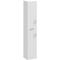 Nuie Mayford Double Door and Drawer Compact Tall Floor Standing Unit Gloss 350mm in White MFC