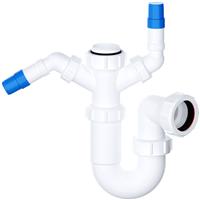 Viva Sink Trap with Twin 135deg Nozzle 1 1/2" Rubber