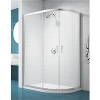 Merlyn NIX Sliding 2 Door Quadrant Shower Enclosure Offset 1200mm x 800mm in Chrome Toughened Safety Glass