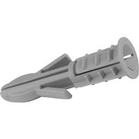 Fischer Nylon Plasterboard Plug 6mm General Purpose (100 Pack) in Grey