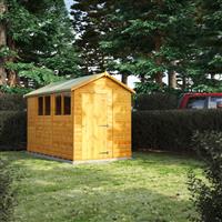 Power Apex Shed 10' x 6' in Natural Timber