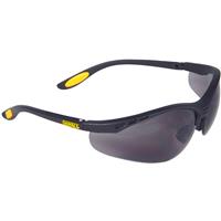 DeWalt Reinforcer Safety Glasses Smoke in Black Rubber