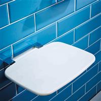 Highlife Heavy Duty Shower Seat in White Thermoset Plastic