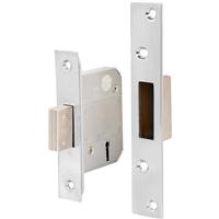 Union BS 5 Lever Mortice Deadlock 64mm Satin in Chrome