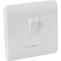 Scolmore Click Click Mode 13A Fused Spur Switched in White Plastic