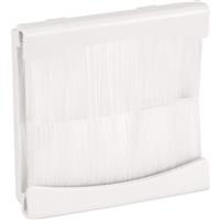 Euro Module Brush Module 2 Mod Single Plate in White