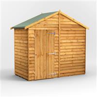 Power Overlap Apex Shed 4' x 8' No Windows in Natural Timber