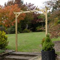 Forest Garden Hanbury Flat Top Arch 213.5cm(h) x 209cm(w) x 50cm(d) in Natural Timber