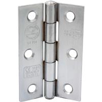 Perry Grade 7 Spun Pin Fire Door Hinge 75mm Satin (2 Pack) in Chrome Steel