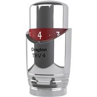 Drayton TRV4 All Integral Head in Chrome Plastic