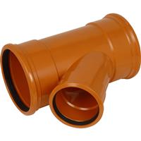Aquaflow Unequal Junction 160mm 160 x 160 x 110mm 45deg Triple in Terracotta
