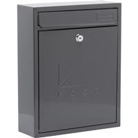 Burg-Wachter Compact Post Box Anthracite in Grey Galvanised Steel