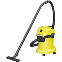 Karcher WD3 17 Litre Wet and Dry Vacuum 1000W in Yellow Plastic