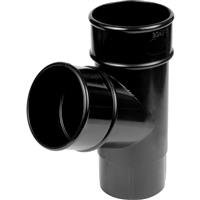 Aquaflow 68mm Pipe Branch 112.5deg in Black PVCU