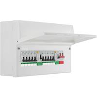 BG Metal Consumer Unit Dual 80A RCD Type A + 10 MCBs 10 Way