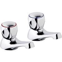 Ebb and Flo Ebb + Flo Contract Taps Bath Pillar (2 Pack) in Chrome Rubber