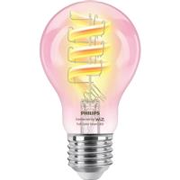 Philips WiZ LED Clear Filament Colour Smart Light Bulb A60 E27 6.3W