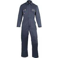 Dickies Men's Redhawk Coverall Blue L in Navy Cotton/Polyester