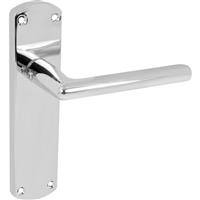 Serozzetta Uno Door Handles Latch Polished (Pair) in Chrome