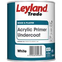 Leyland Trade Acrylic Primer Undercoat Paint 750ml in White