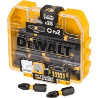 DeWalt Impact Torsion Screwdriver Bit PZ2 x 25mm (25 Pack) in Black